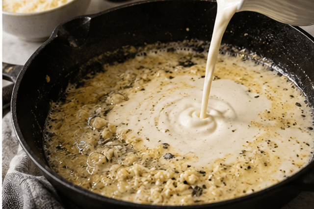 Build garlic cream