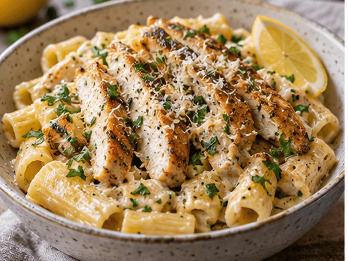 Creamy Lemon Chicken Rigatoni