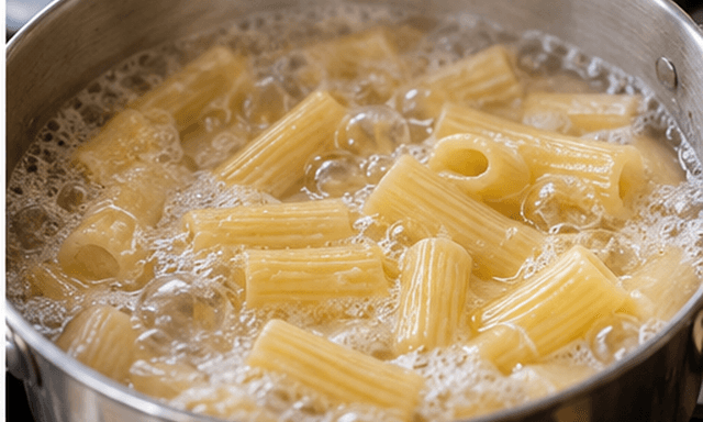 Boil the rigatoni