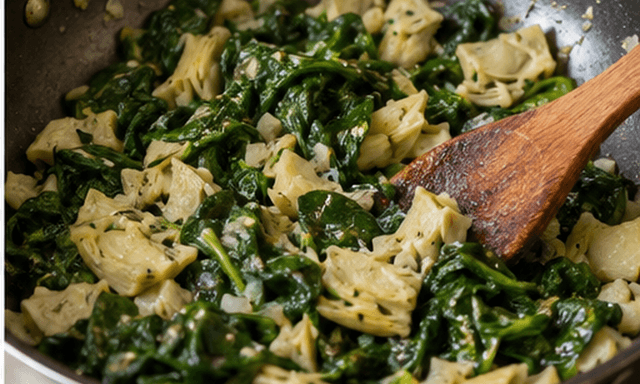 Saute the greens