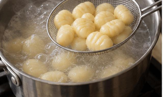 Boil the gnocchi