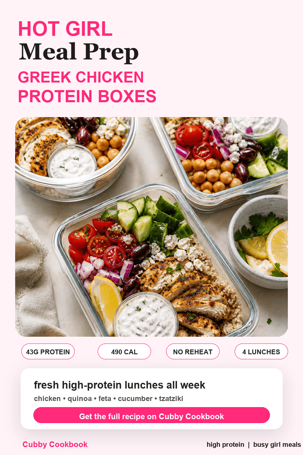 Greek Chicken Protein Boxes