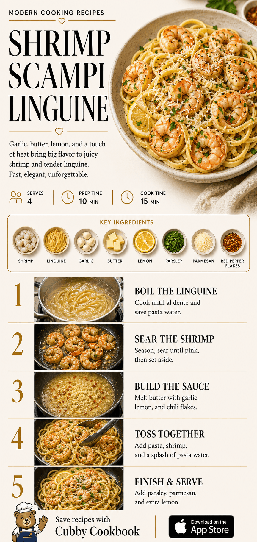 Shrimp Scampi Linguine